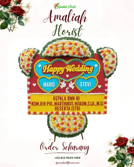 Papan Bunga Pernikahan Tegalmlati